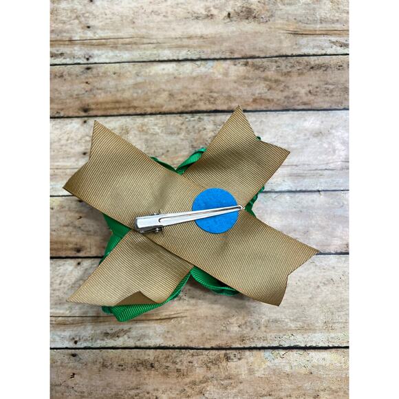 Lilly Reese Bowtique 4" Mardi Gras Glitter Ribbon Bow - Picture 2 of 3